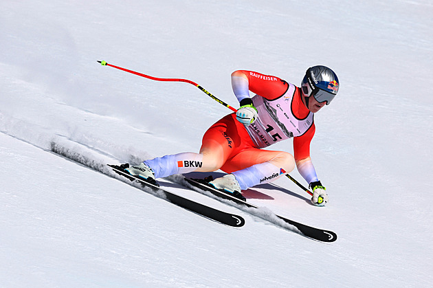 Von Allmen ovládl sjezd v Crans Montaně, olympijská generálka Zabystřanovi nevyšla